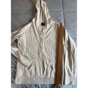 Vintage Vanity cream button sweater with floral patches sz L‎